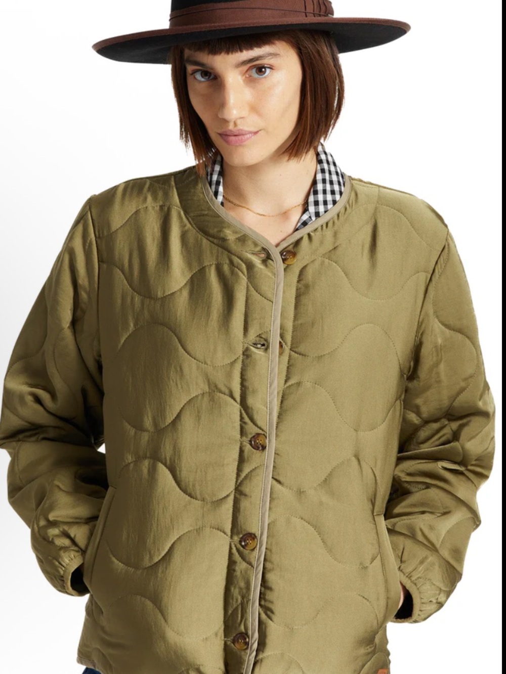 Brixton Quilted Liner Jacket Military Utility Olive Surplus Small